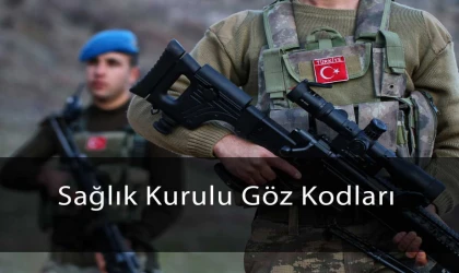 TSK Sağlık Kurulu Göz Muayenesi Kodları Açıklaması